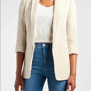 EXPRESS Notch Collar Tweed Boyfriend Blazer